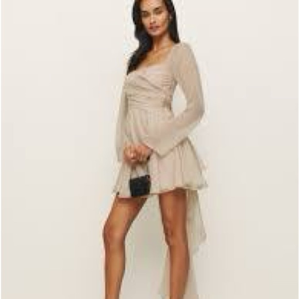 Reformation Laila Dress Beige Brans New - Picture 4 of 7
